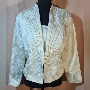 Vintage DAVID ROSE NIGHT Elegant Cream Jacket